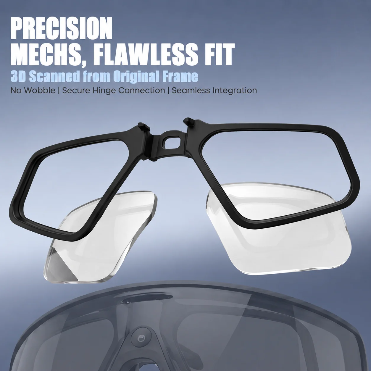 Фото Линзы для коррекции близорукости для умных очков Oakley Meta Vanguard, аксессуары, сменные линзы с индивидуальной рецептурой, съемные линзы-клипсы №3