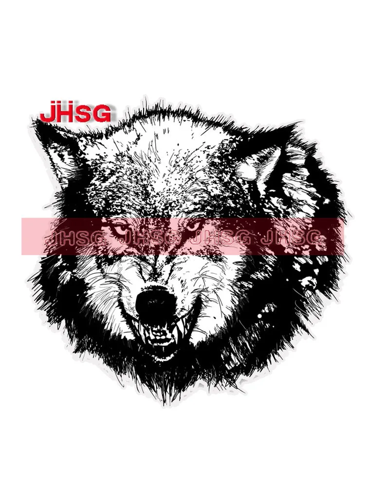 JHSG автомобильные наклейки голодный волк индивидуальные наклейки для автомобильного мотоциклетного шлема могут быть изготовлены на заказ