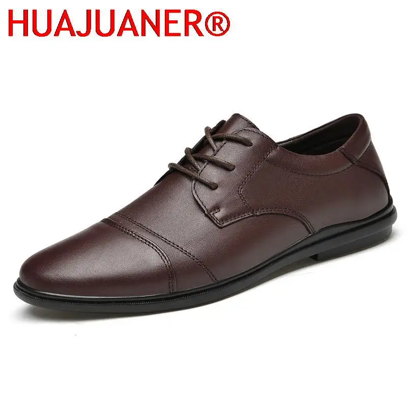 

Туфли-оксфорды мужские классические, натуральная кожа, на шнуровке, деловые, минималистичные, роскошные брендовые, повседневная обувь на плоской подошве