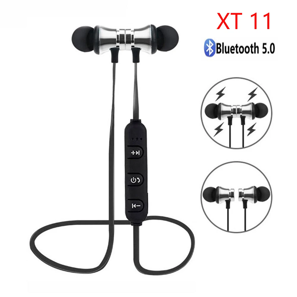 

new XT11 HiFi Music Neckband Game Headset Wireless Bluetooth In-Ear Earphone Sports Headphone for Samsung iPhone Xiaomi pk i7 X9