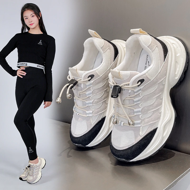 

Новые женские кроссовки, сетчатая дышащая повседневная обувь, женская обувь для бега, женская спортивная обувь в стиле пэчворк, цветные кроссовки на шнуровке