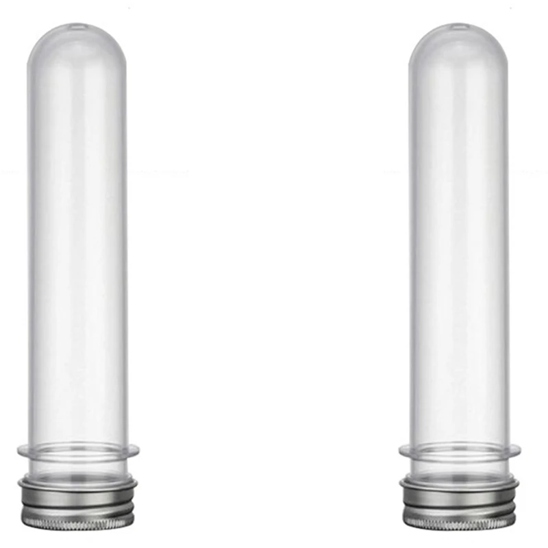 

100Pcs 40Ml Plastic Test Tube With Screw Cap Bottle Aluminum Cap Packing Tube