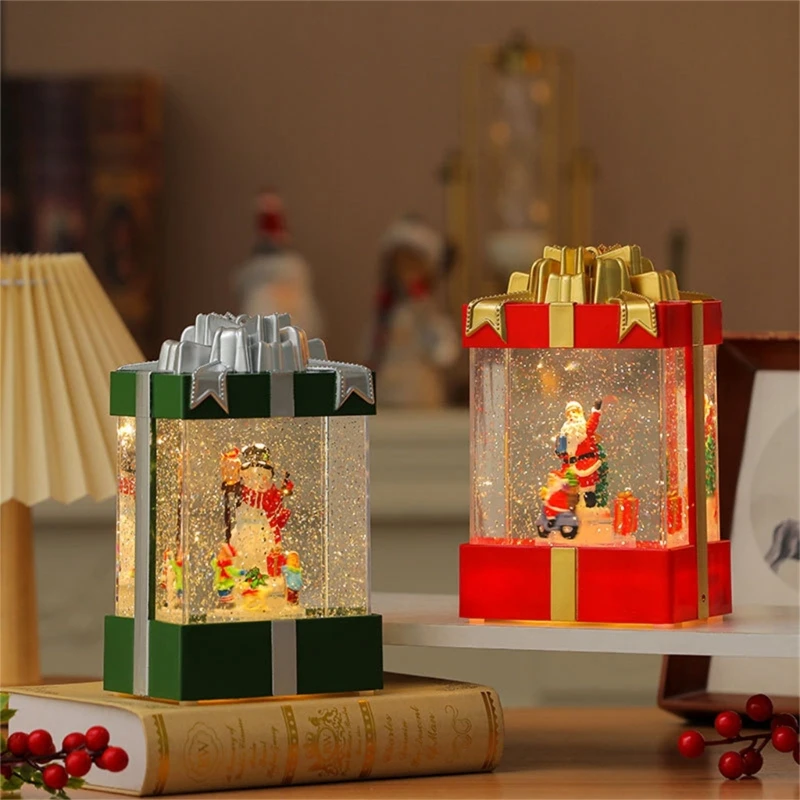 

Light up Christmas Snow Light Santa Decorations Realistic Ornaments