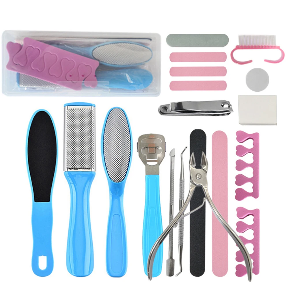 

Skin Care Foot File Pedicure Tools Kit Professional Rustproof Stainless Steel Nail Clippers Multifunction Callus Remover Salon