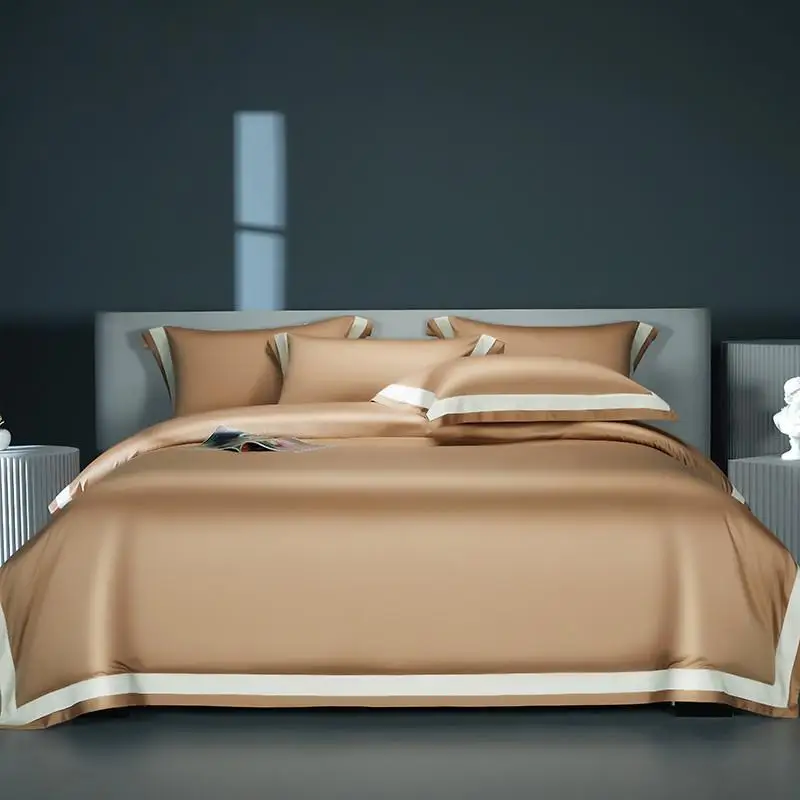 

Комплект постельного белья IvaRose HOME TEXTILE 1400TC египетский хлопок белый серый
