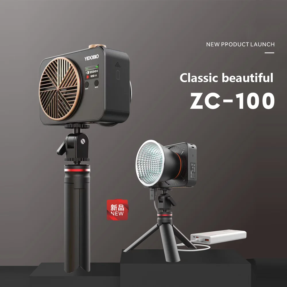 

Фотовспышка Yidoblo ZC-100 100W COB, портативная карманная фотовспышка для наружной фотосъемки/видеосъемки