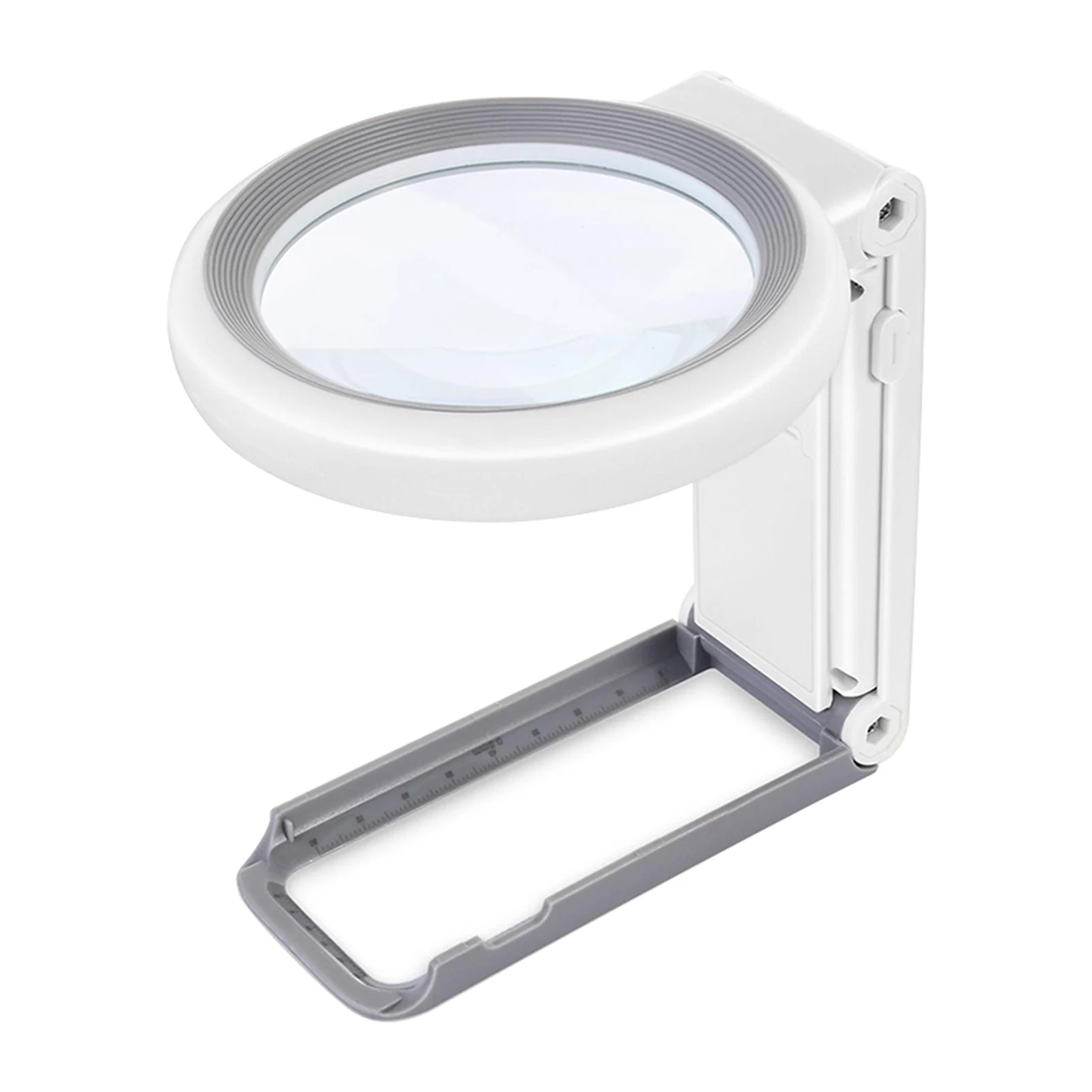 

30X 10X Macular Degeneration Folding Handheld Lighted Magnifier For Jewelry Battery Powered LED Magnifying Glass Gift With Stand