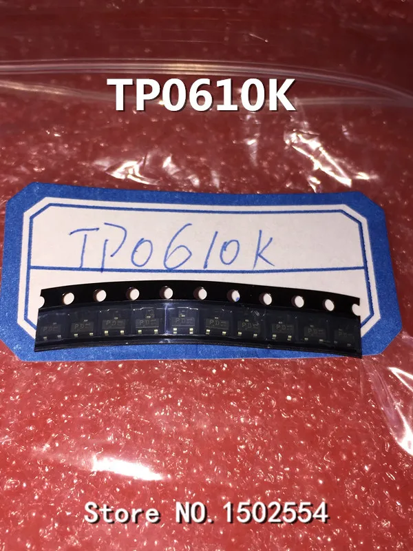 

10 шт./лот TP0610K-T1-E3 TP0610K B26 СОТ-23 полевой эффект P-CH 60V 185MA