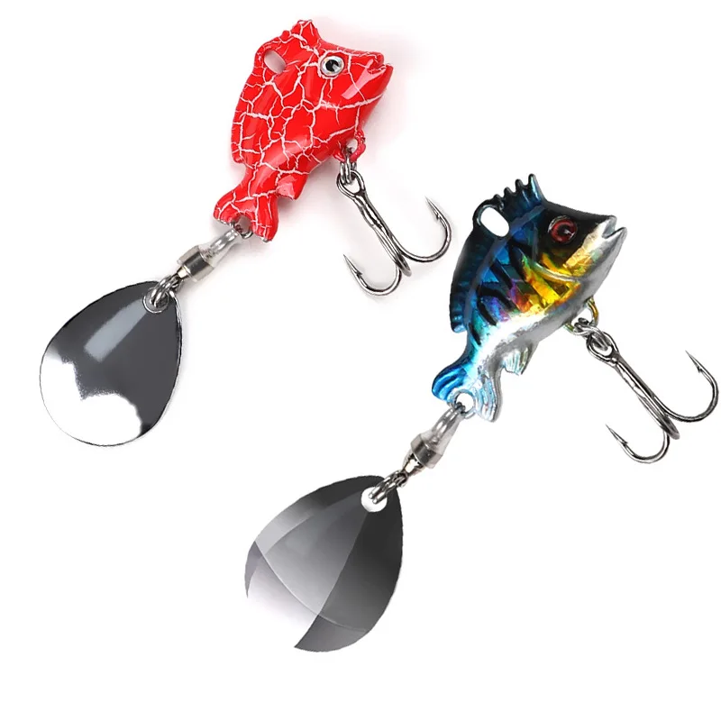 

1 Pcs Mini VIB Long Throw Road Sub Bait with Sequin Submerged Rotating Vibration Sequin Bionic Bait Bait Bait Fishing Gear