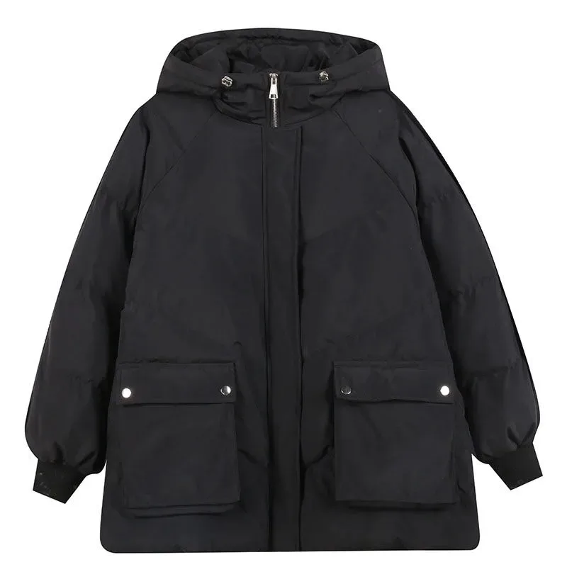 Cotton-padded Coat 2022 New Short Winter Jacket Korean Women Warm Hooded Down Cotton Jacket Parkas Female Casual Loose Outwear