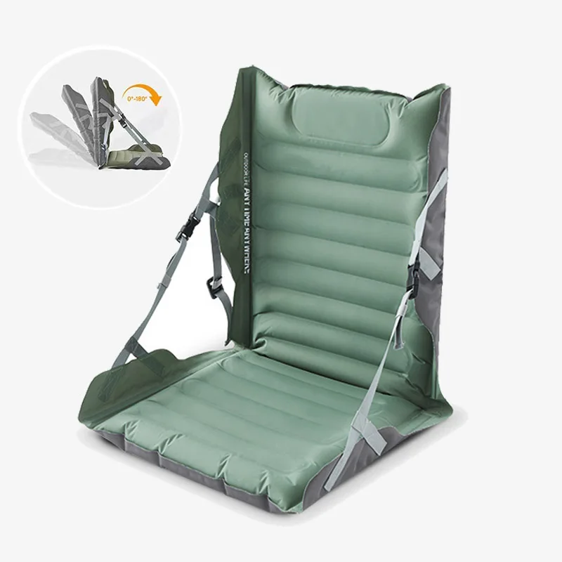 

Camping Inflatable Back Chair Outdoor Hiking Fishing Casual Air Cushion Portable Folding Beach Camping Picnic Lying Pad Chair