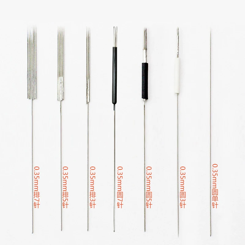 

Sdotter 0.35 MM 50pcs 1R/1D/3RS/5RL/5F/7F/7U Sterilized Disposable Permanent Makeup Needles for Eyebrow Tattoo Kit