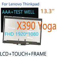 fru 02hm857 02hm861 5m10v24625 for lenovo thinkpad x390 yoga laptop fhd lcd display touch screen glass digitizer assembly frame