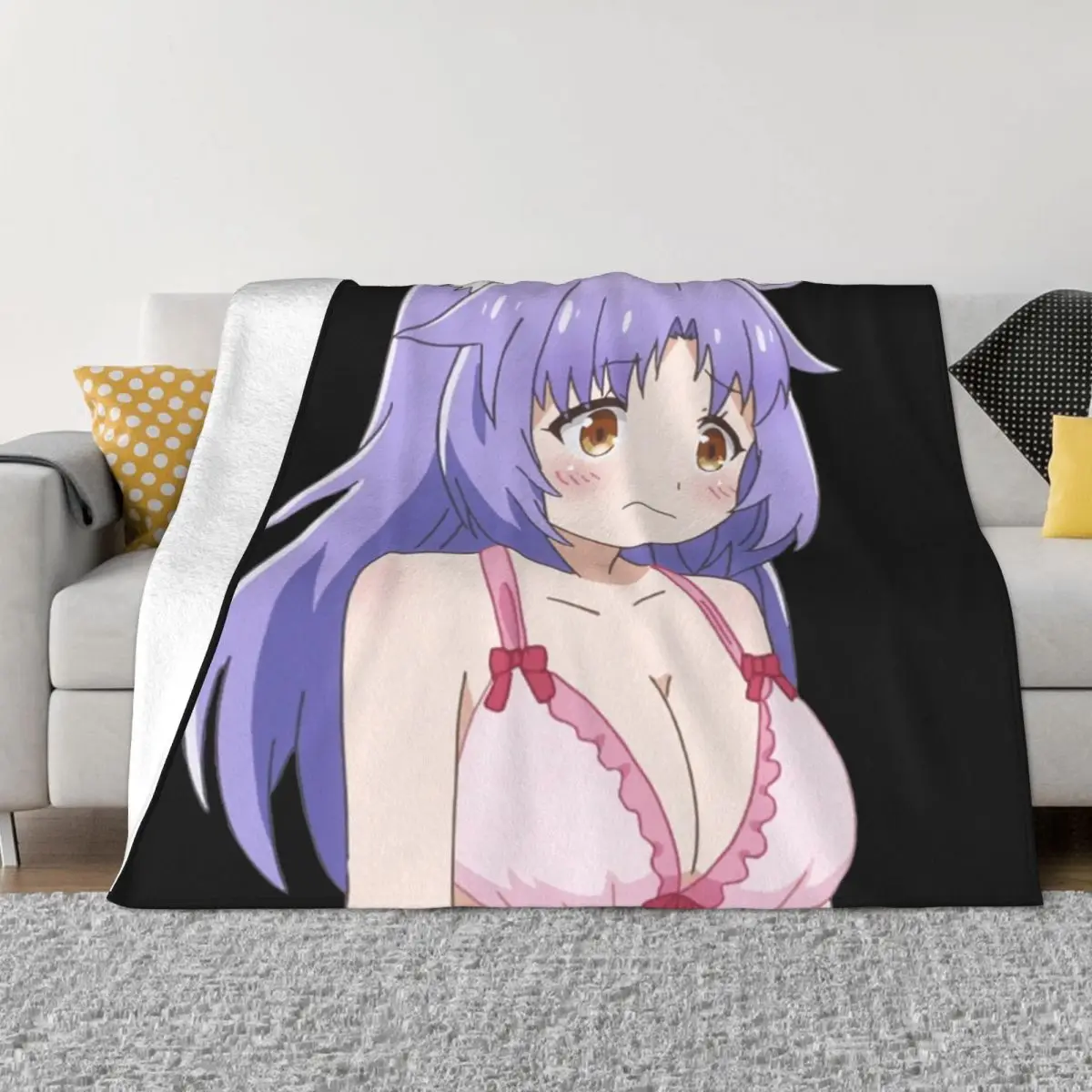 

Nekopara Cartoon Game Blanket Sofa Cover Fleece Autumn/Winter Anime Multi-function Warm Throw Blankets for Bed Office Bedspread