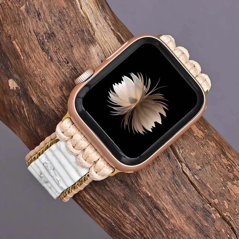 Bohemian Watch Band Women Men Boho Bracelet Strap for Apple Watch Retro Mixed Natural Stones Jewelry Multi Wrap Bracelet Gift
