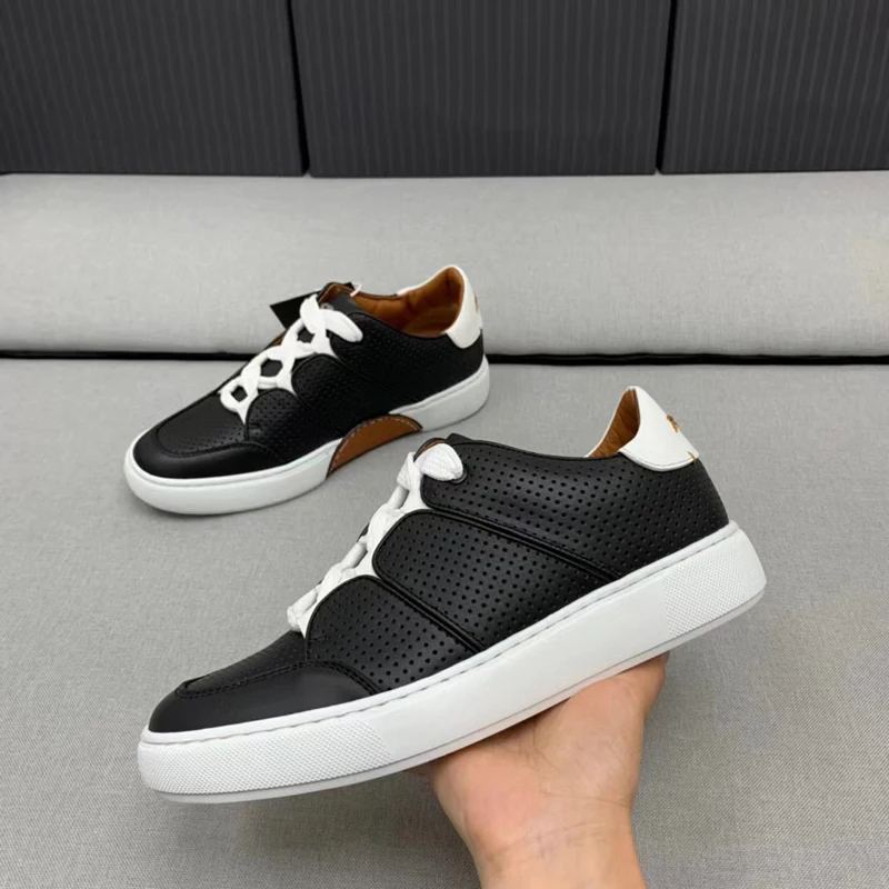 Suede and Leather Low-top Sneakers High 