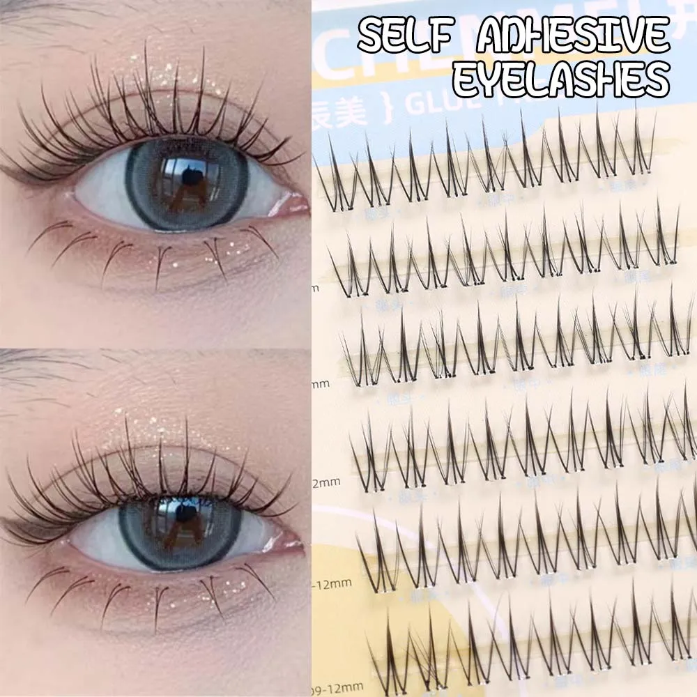 Самоклеящиеся ресницы наращивание ресниц отдельные без клея мягкие