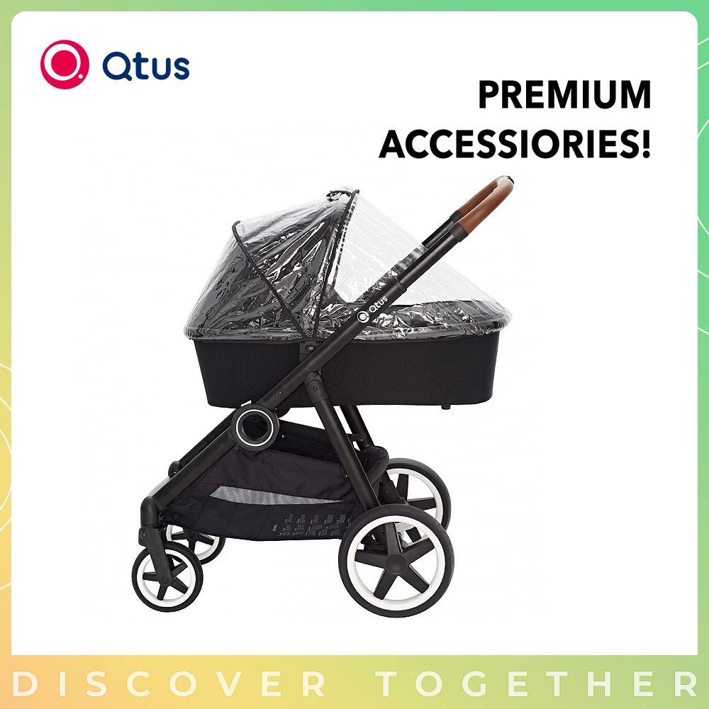 QTUS Rain Cover For Stroller, Durable, Baby Travel Weather Shield, Windproof Waterproof, Protect from Dust Snow