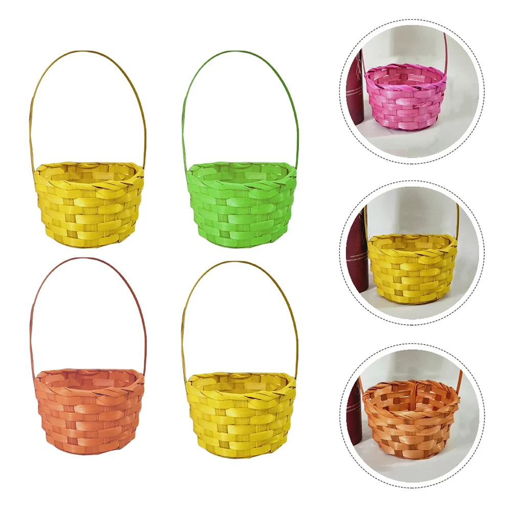 

Basket Easter Flower Baskets Bucket Candy Garden Eggs Desktop Wovenstuffers Grocery Container Wooden Bowl Bunny Supplies Party