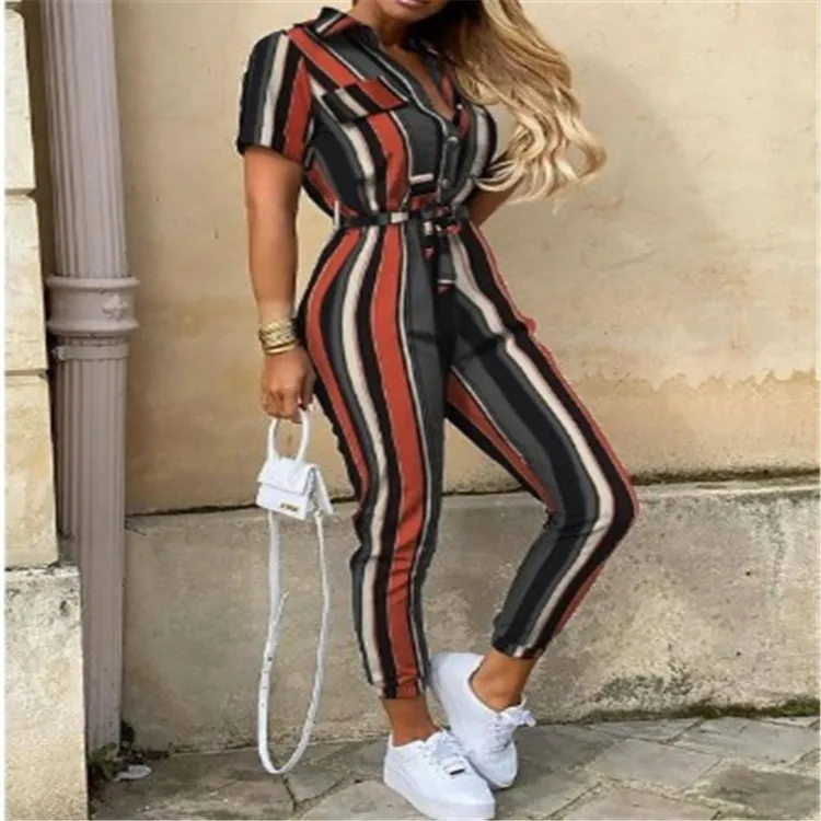 

Women 2021 Summer Clothing Casual Jumpsuits Indie Fashion Print Female Playsuits Body Jump Suit Comfortable Solid Bodysuits Boho