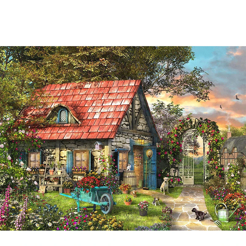 

5D DIY Diamond Painting House Garden Full Square Diamond Mosaic Landscape Cross Stitch New 2023 Embroidery Art Wall Decor Gift