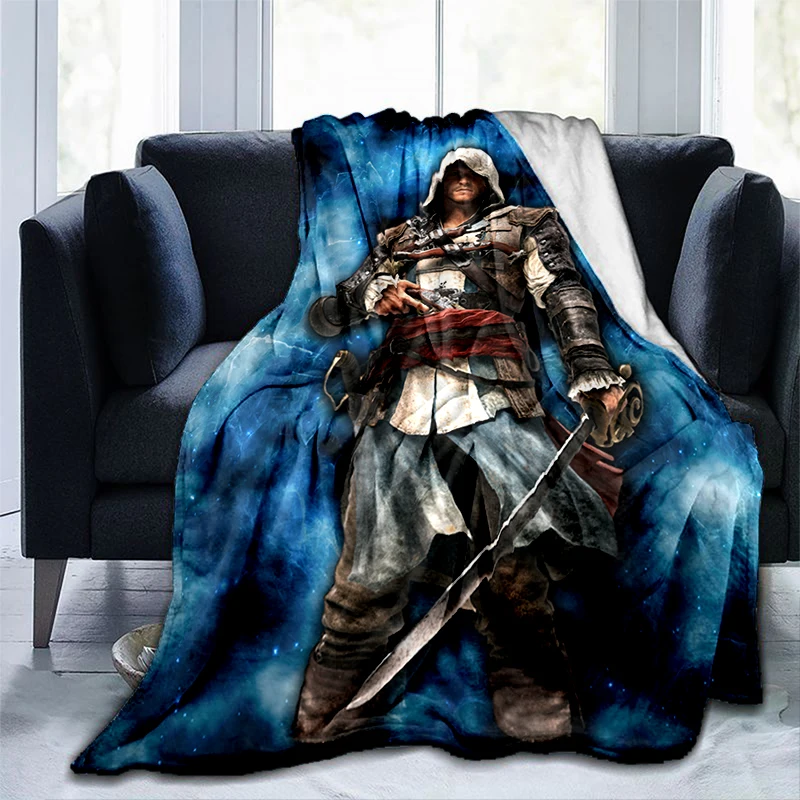 

A ssassin's Creed Pattern Blanket Flannel Soft Plush Sofa Bed Throwing Blankets Gedruckt Bettdecke Sofa Geschenk Dropshopping