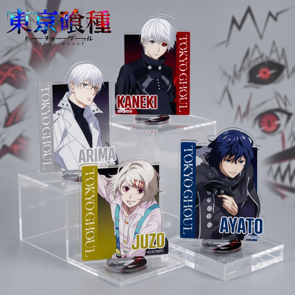 Фото Акриловая подставка-брелок 15 см по аниме Tokyo Ghoul: Канеки Кен, Джузо Сузуя, Аято Киришима. Настольное украшение, коллекционный подарок. №1
