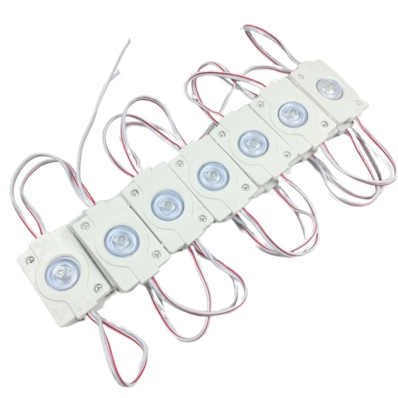 500 шт./лот SMD 3030 LED ,IP65 Водонепроницаемый впрыскиваемый светодиодный модуль, рекламный светодиодный модуль DC12V 1,5 W с линзой 180 градусов световой короб