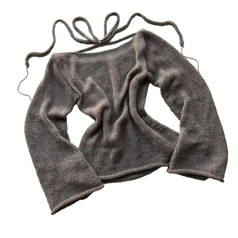 Женский винтажный свитер в стиле ретро Y2K