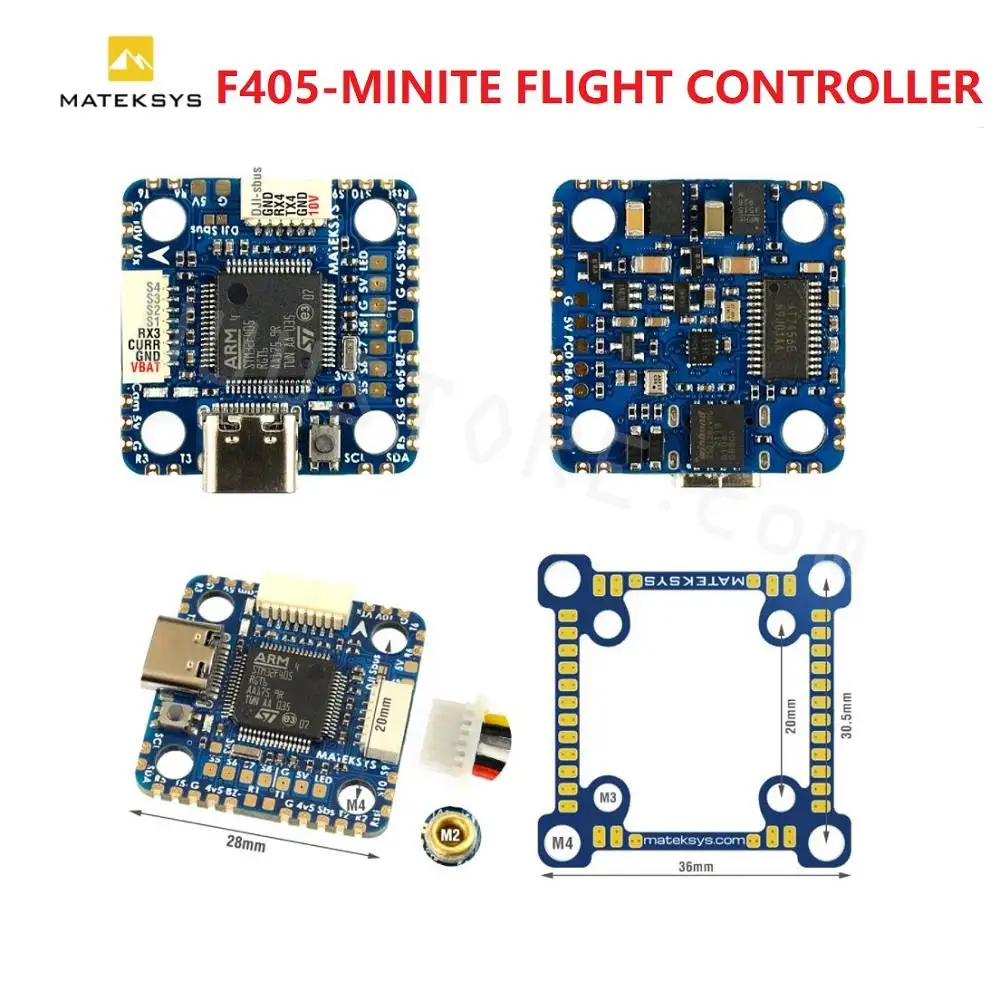 Новый Полетный контроллер MATEK F405-MiniTE OSD Baro Blackbox F405 STM32F405RGT6 ArduPilot INAV BetaFlight для самолета RC FPV дрона