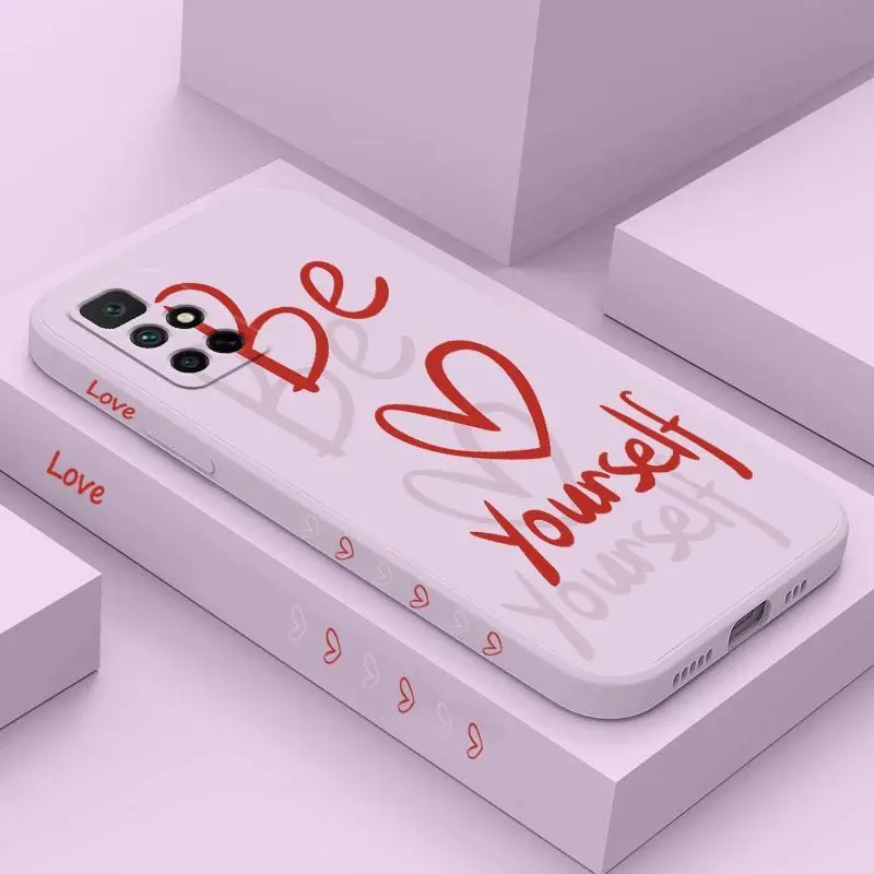 

Love Oneself Silicone Phone Case For Xiaomi Redmi 10 10A 12C 9 10C 9T 9A A1 9C Cover