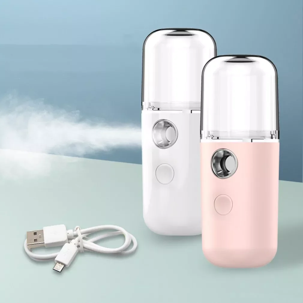 

Nano Spray Water Replenisher Hydration Instrument Mini Portable Rechargeable Facial Steamer Beauty Moisturizing Humidifier