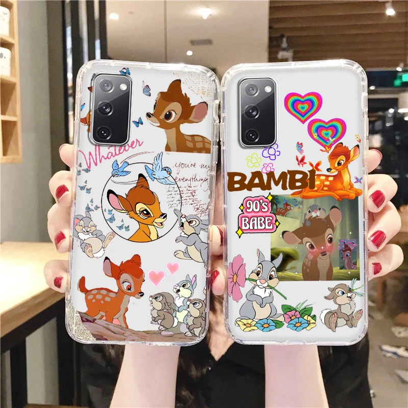 

Disney pretty Bambi Art For Samsung A73 A70 A20 Note 20 10 9 Ultra Lite F23 M52 M21 j8 j7 j6 Transparent Phone Case