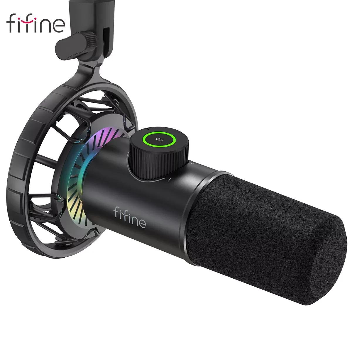 

NEW2023 FIFINE Dynamic Microphone for windows&laptop,USB Mic for Gaming with Tap-to-Mute Button/RGB Light/Headphone Jack -K6