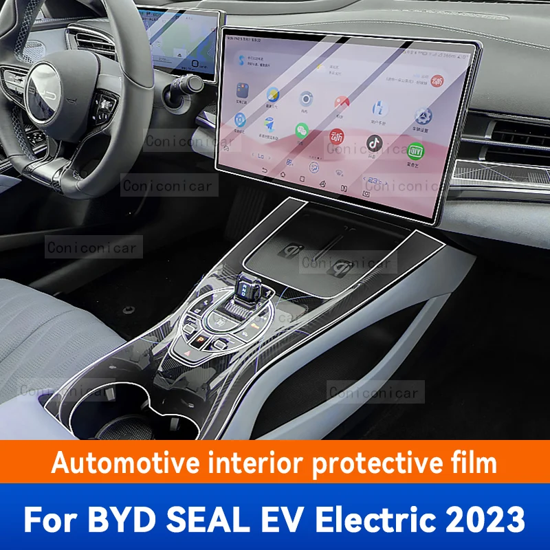 

For BYD SEAL EV Electric 2023 Car Interior Gearbox Panel Dashboard Center console Anti-Scratch Protective Film Accessories