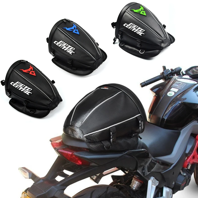 

Waterproof Motorcycle Durable Rear Seat Bag Suitcase Travel Shoulder Luggage15L Motorbike Backpack Tail Tank Bag Leather Sports