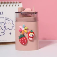 ins creative cute cartoon automatic pop up toothpick box pressing restaurant portable toothpick box