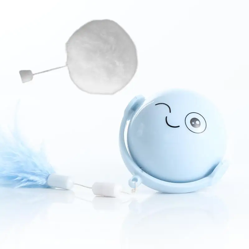 

Smart Interactive Cat Toy Ball Dog Toys Interactive Ball With Feather Motion Activated Ball Electric Auto Obstacle Avoidance