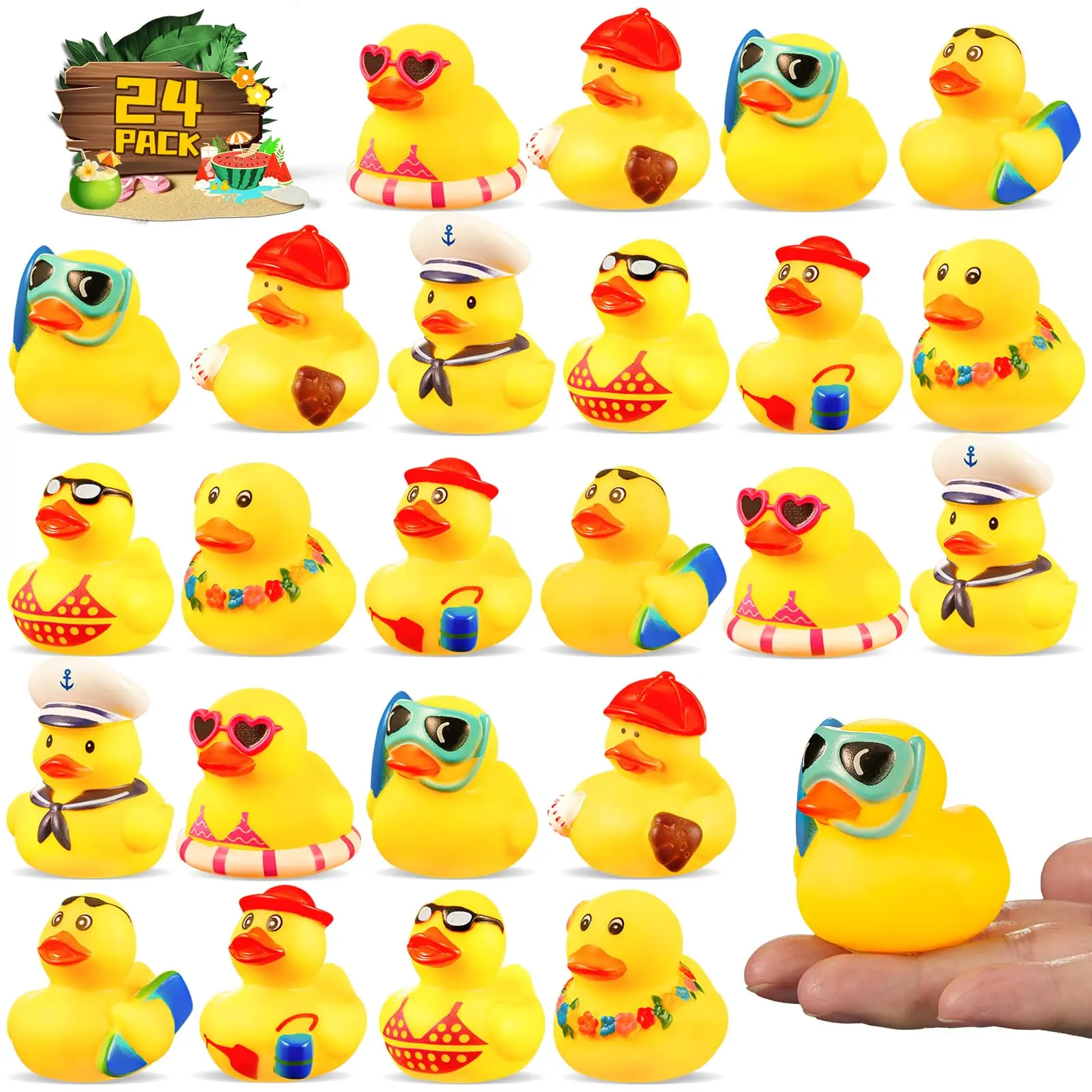 Резиновая игрушка для пляжа 24 летняя резиновая утка в ассортименте Пляжная лета