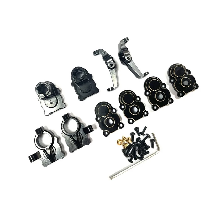 

Для FMS FCX24, латунный передний и задний корпус портала 1/24, аксессуары для радиоуправляемой машинки на гусеничном ходу