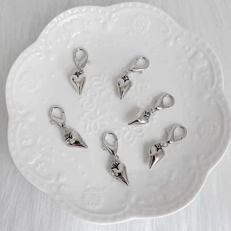 Metal Hollow Heart Charms Shoe Buckles Magen David Star Pendant For Shoes Gothic Punk Couple Jewelry Accessories Wholesale Gifts