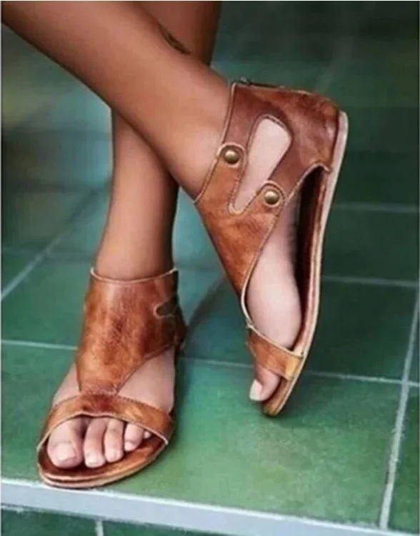 

Female Sandal Low-Heeled Shoes With Strap 2022 Women's Large Size Girls Low-heeled Comfort New Beige Studded Big Fashion Casual