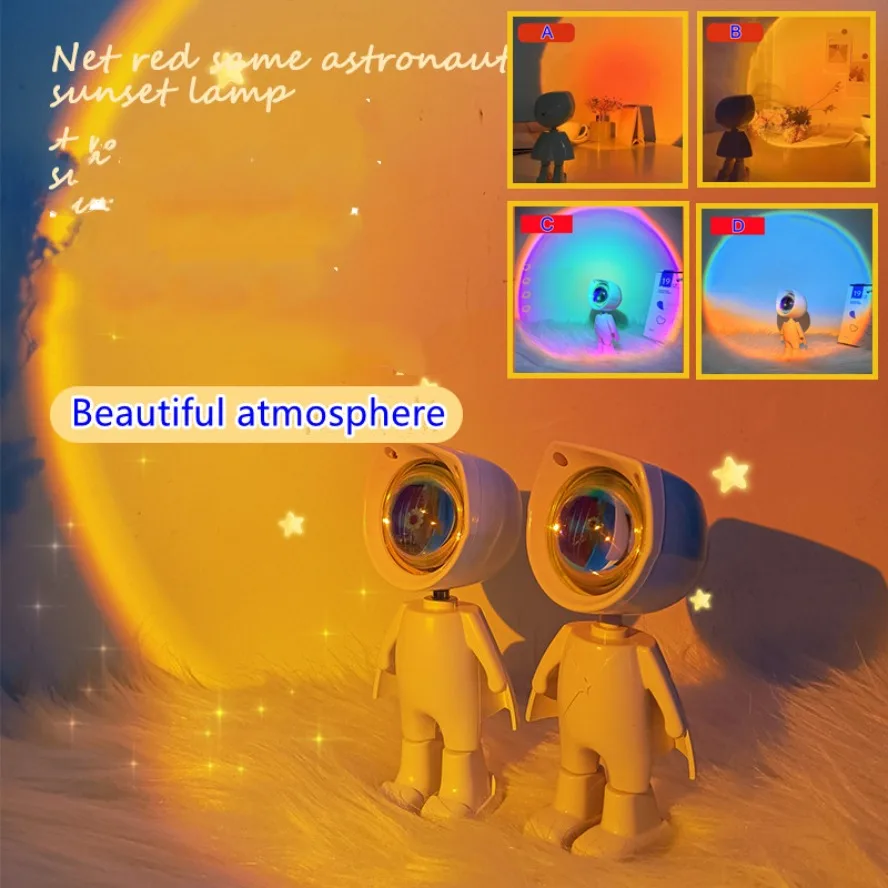 Светодиодная лампа для проектора заката с красочной световой атмосферой спальни