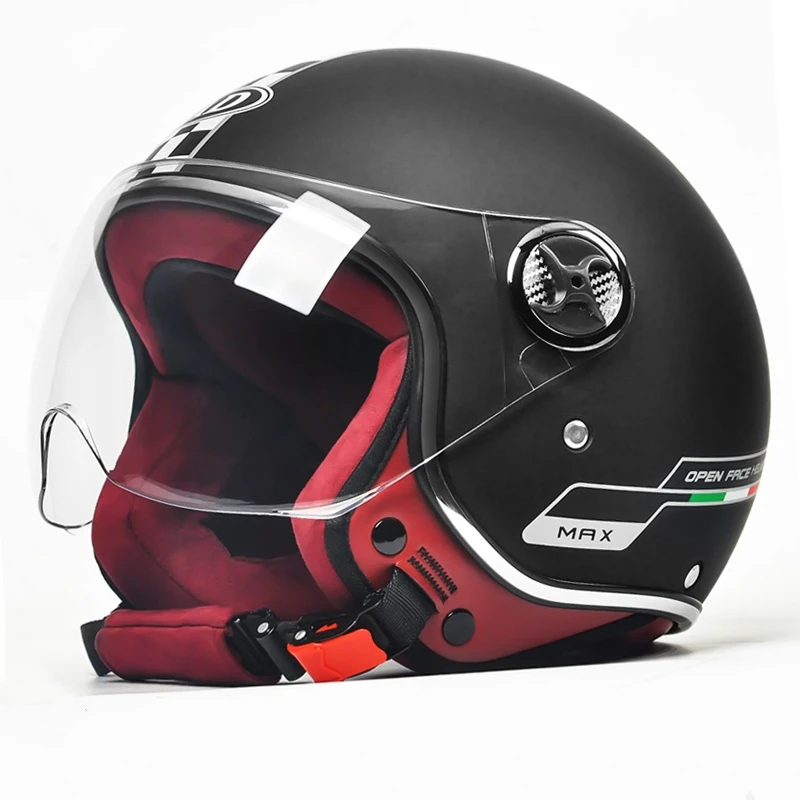 Retro Motorcycle Helmet Black 2022 Enduro Unisex Moto Casco Mens Cafe Racer Women Electric Scooter Helmet for Harley Davidson