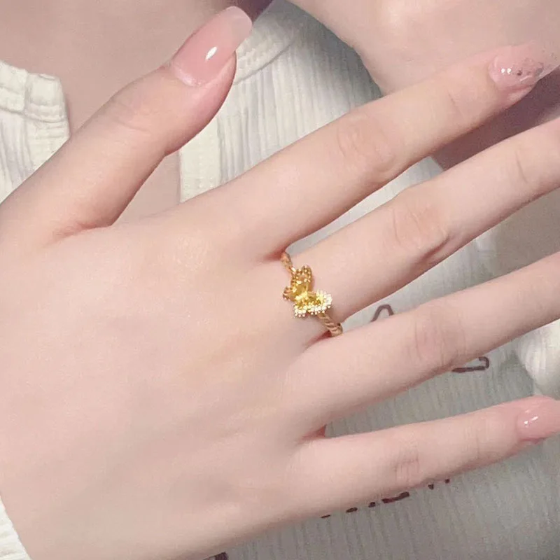 Женское золотое кольцо Yisheng из чистого золота 999 пробы простой браслет