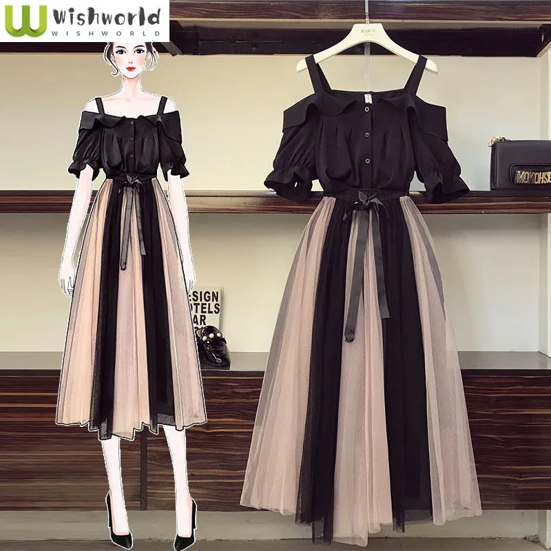 

Women's Suit 2023 New Spring and Summer Korean Version Slim Foreign Style Top Fashion Casual Dress Two-piece Suit
