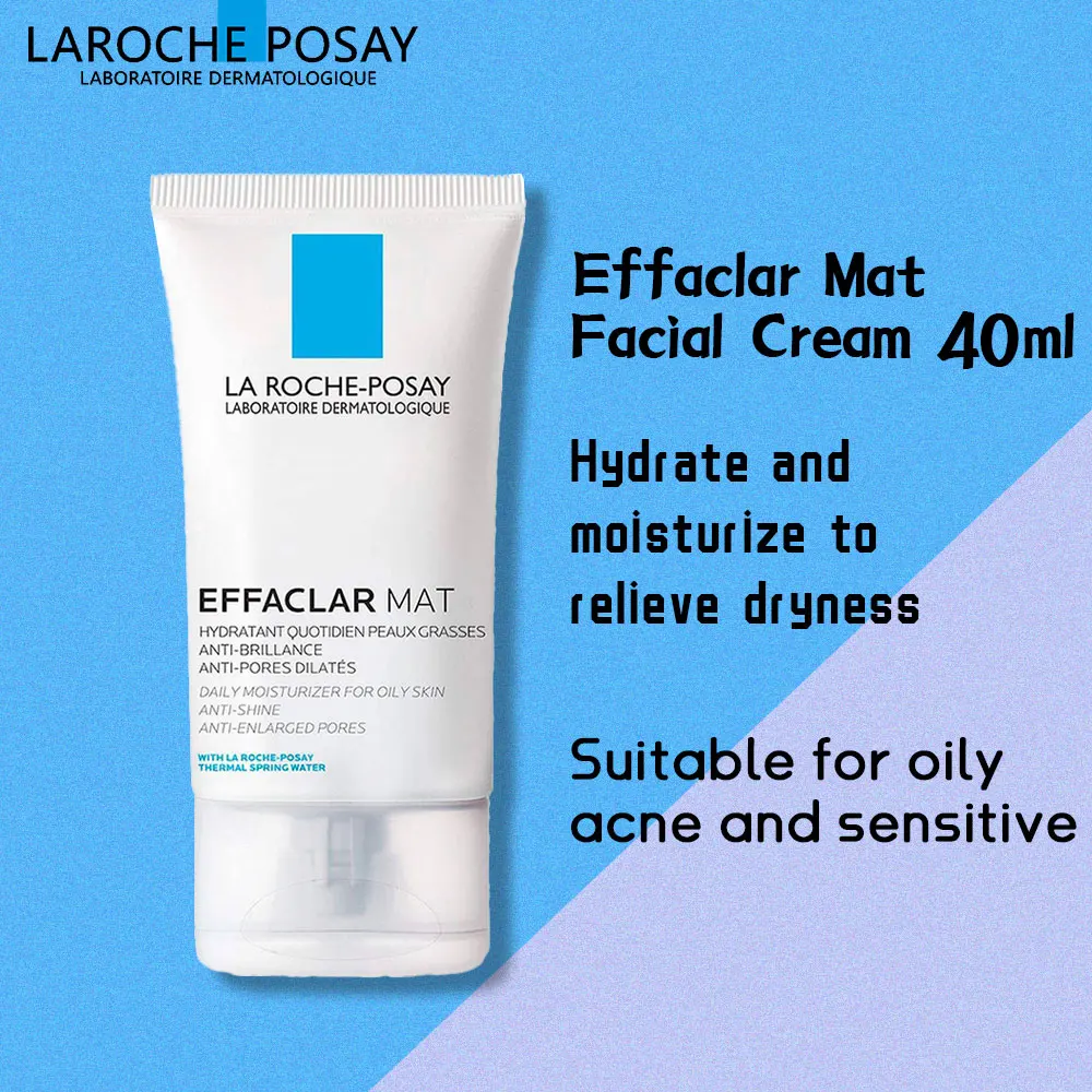 

La Roche Posay Effaclar Mat Facial Moisturizing Cream Lifting and Firming Improve Pores Refreshing and Oil Control Skin Care 40g