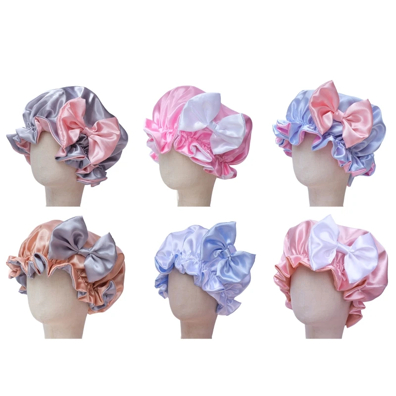 

Kids Hair Hat Elastic Blossom Bowknot Baby Sleeping Cap Hair Accessory