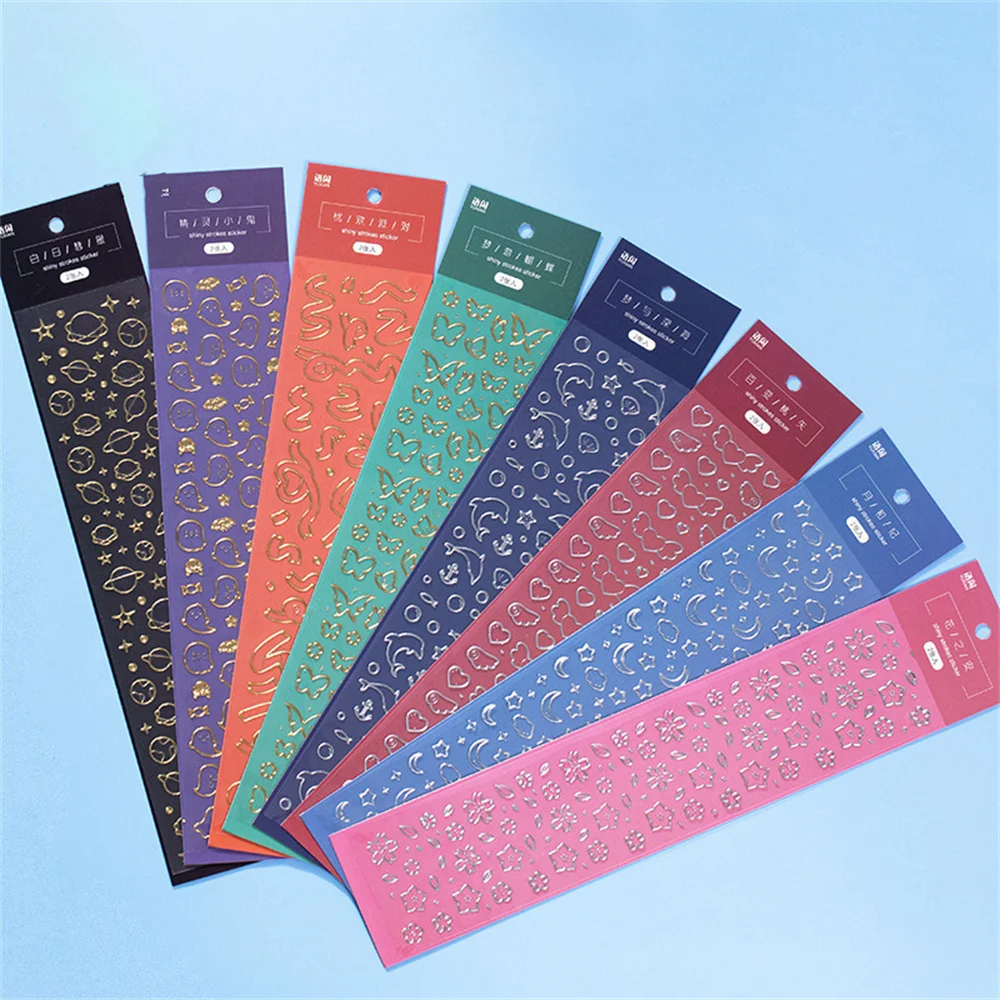 

2pcs Transparent Bronzing Gold Silver Scrapbooking Stick Butterfly Ribbon Sticker DIY Crafts Material Stationary Decor