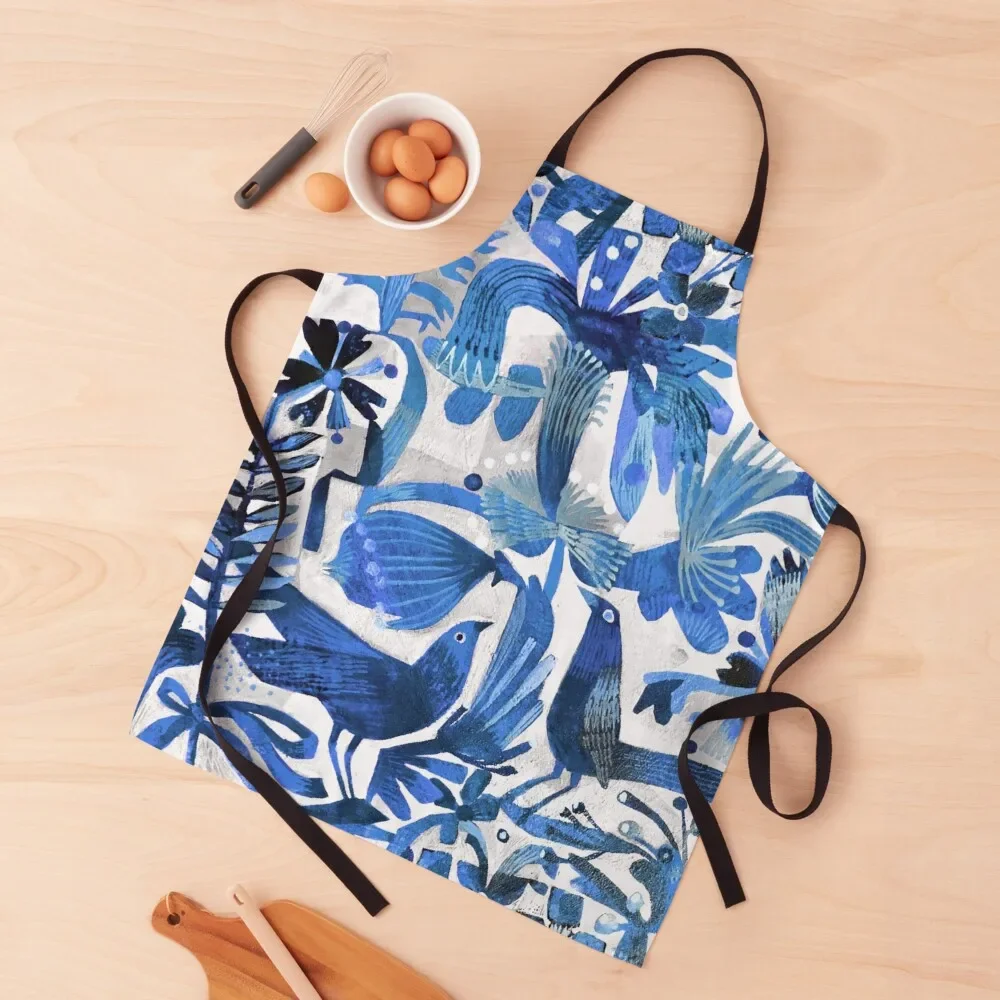 Синий фартук Delft Женская рабочая плитка для девушек и учителей детского сада